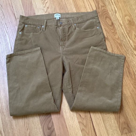 J. Crew Pants - J. Crew Tan Corduroy Trousers 32 Petite Vintage Slim Straight